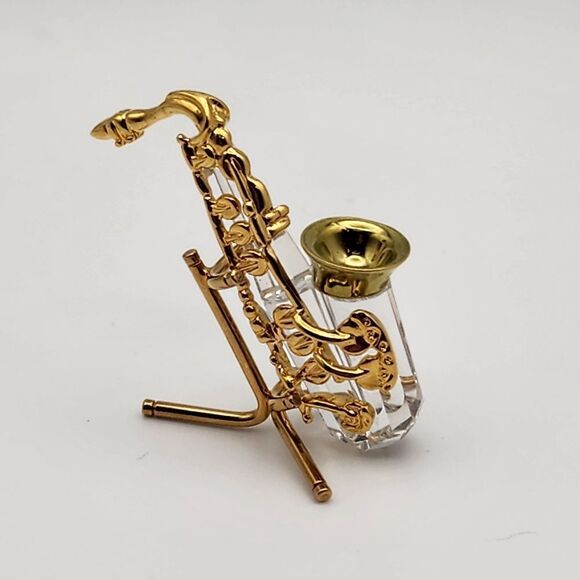 Swarovski Crystal Saxophone & Stand - Picture 2 of 5